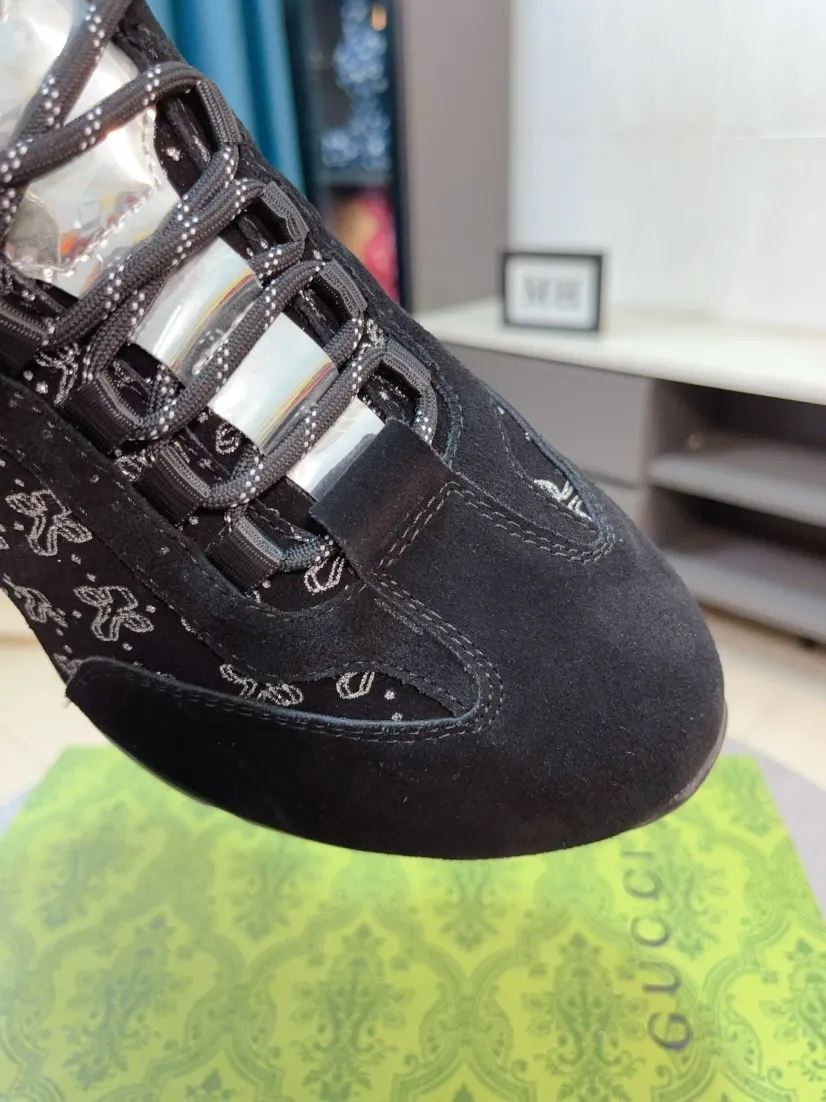 Men's shoes 💰560🌹🌹【GUCCI】pop-top casual sneakers with daddy outsole, breathable and comfortable, easy to walk, a versatile style for trendy men, upper with cowhide edged outsole design➕genuine leather lining➕Gucci's popular original outsole, sports and running style, super comfortable. Code number 38-44